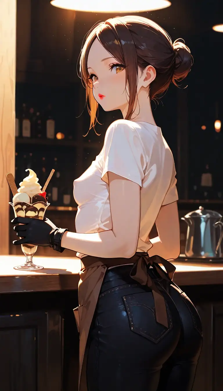 AI art "🍦 Icecream vendor girl"