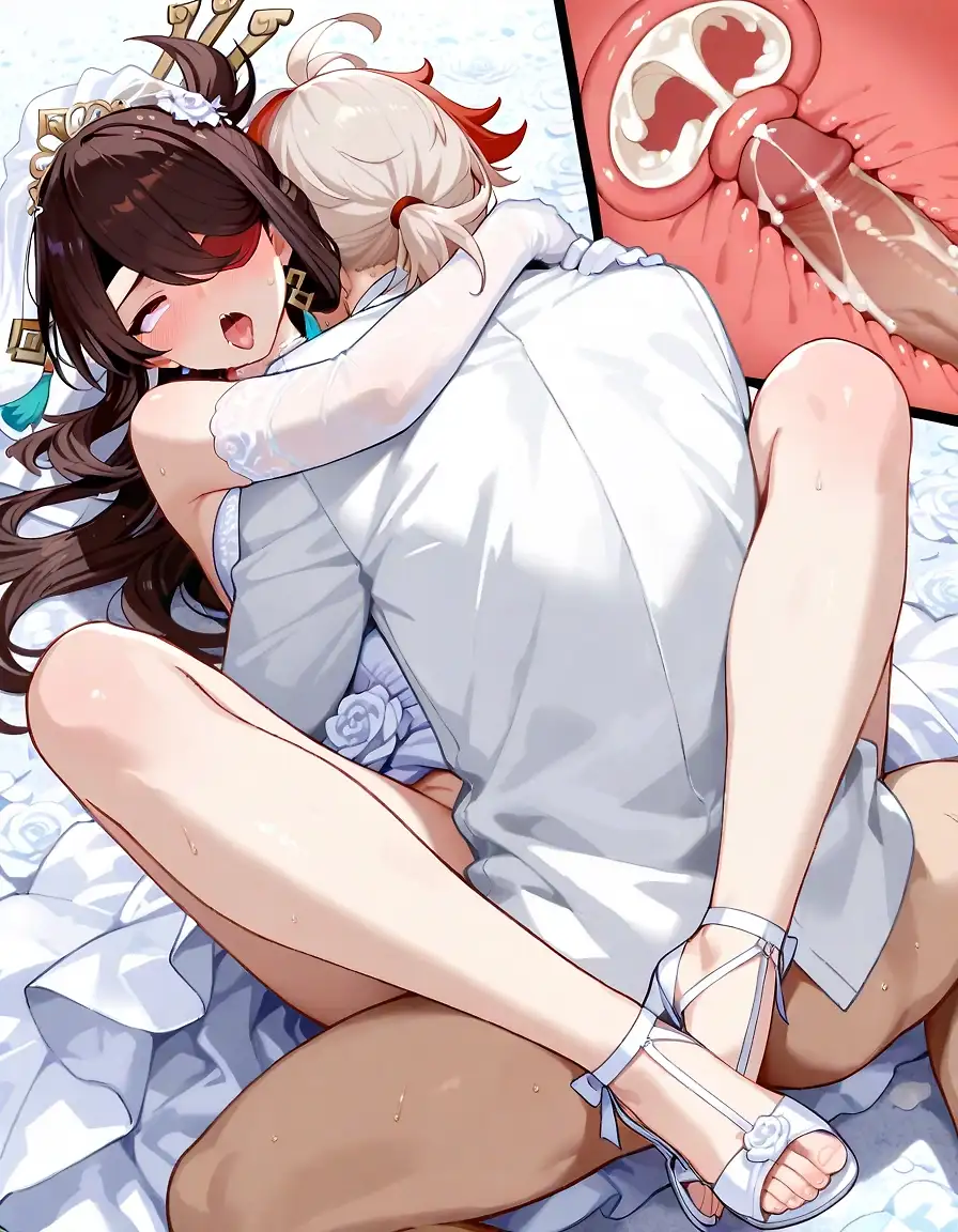 AI art "congrats to  kazuha and beidou"