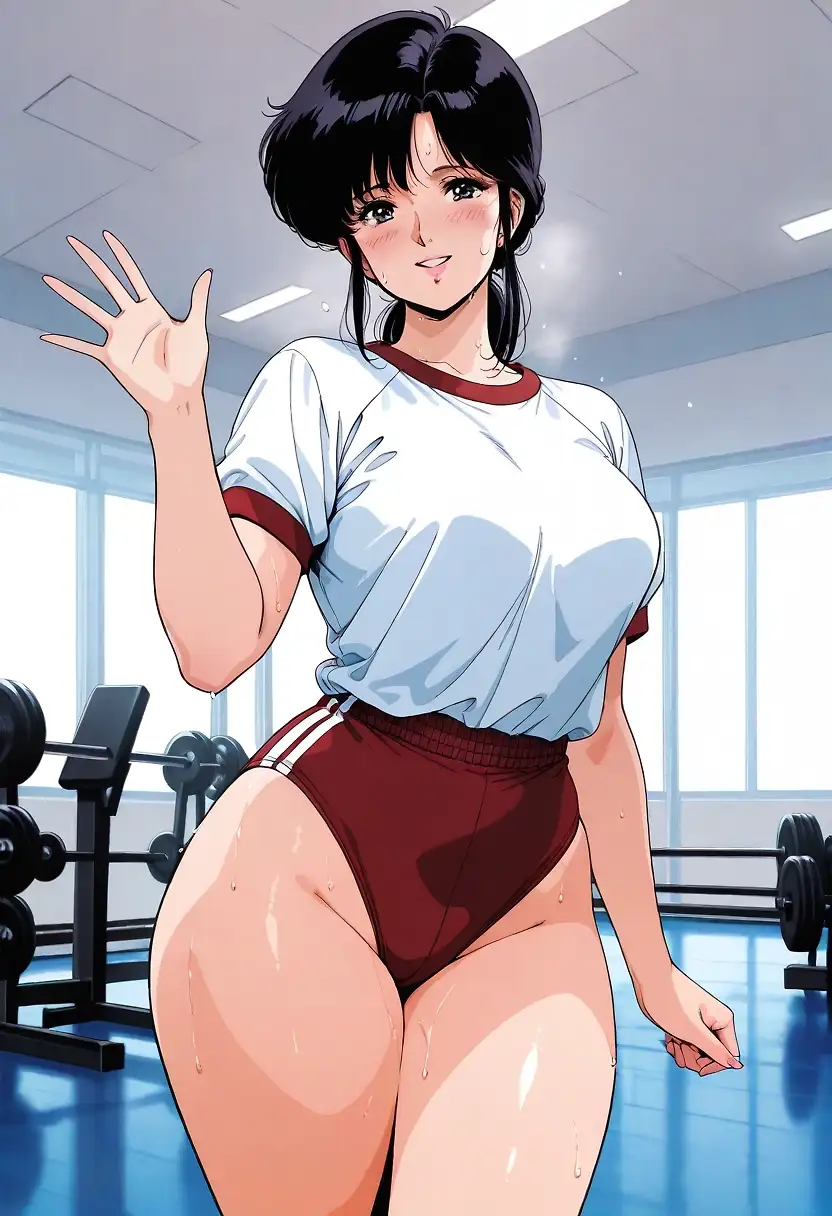 AI art "Bumping into Satori at the gym"