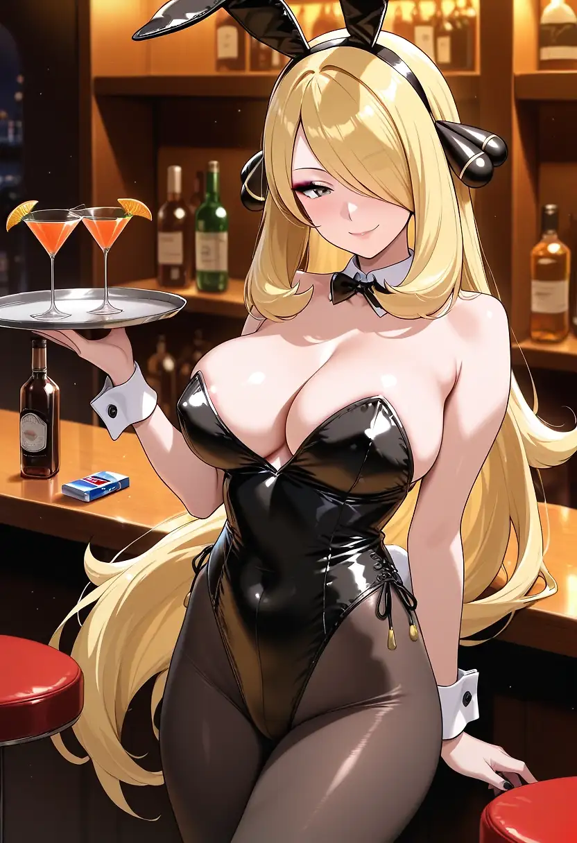 AI art 'Bunnysuit Cynthia at your service!'