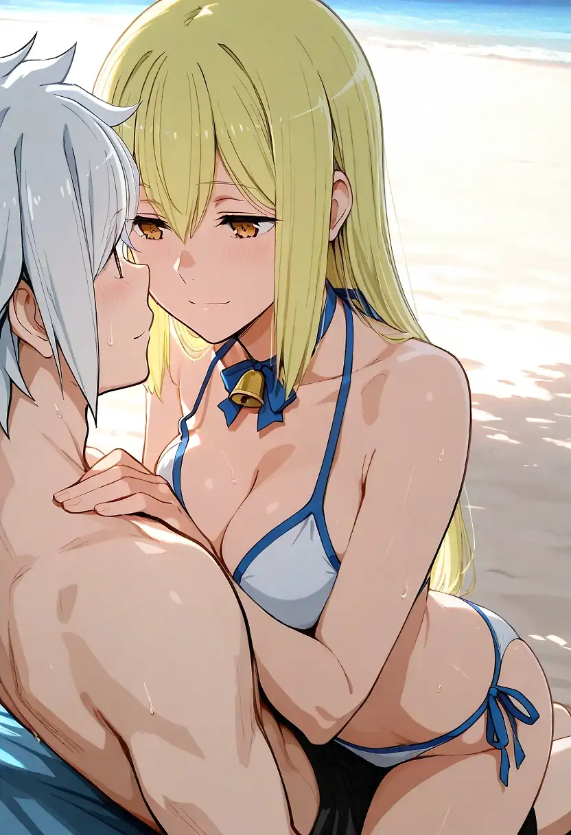 AI art "Danmachi - Aiz and Bell's outing"
