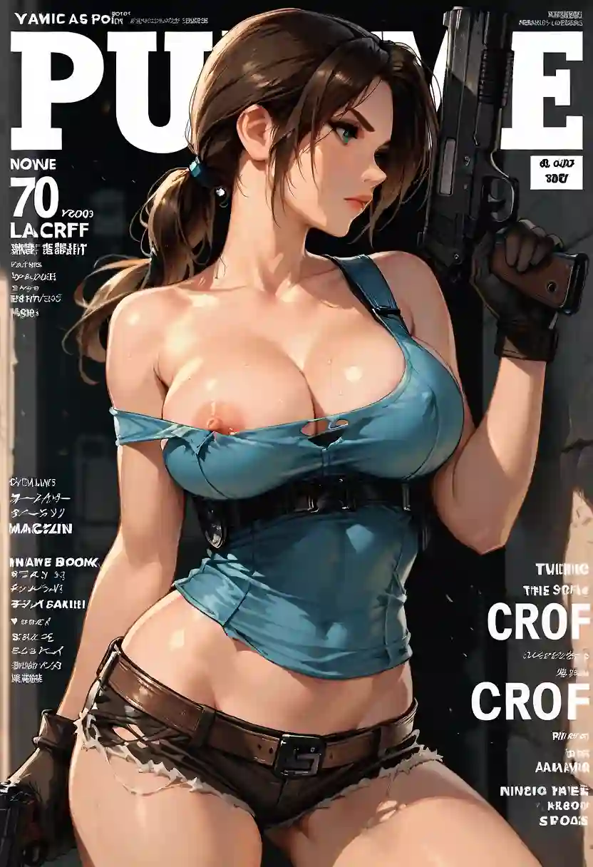 AI art "Lara covering"