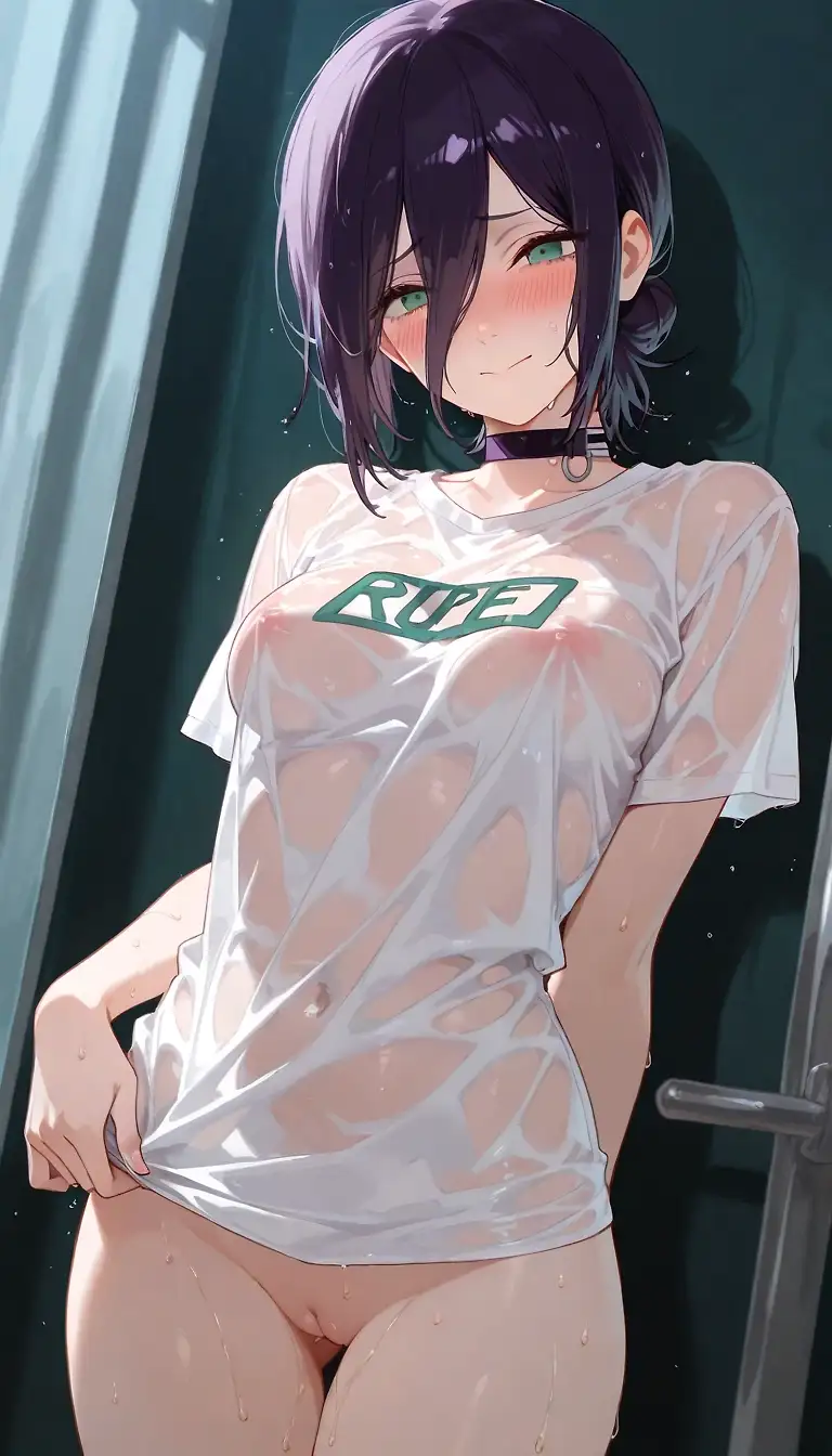 AI art 'Wet shirt' with user description 'not what I was going for, but it works lol.'