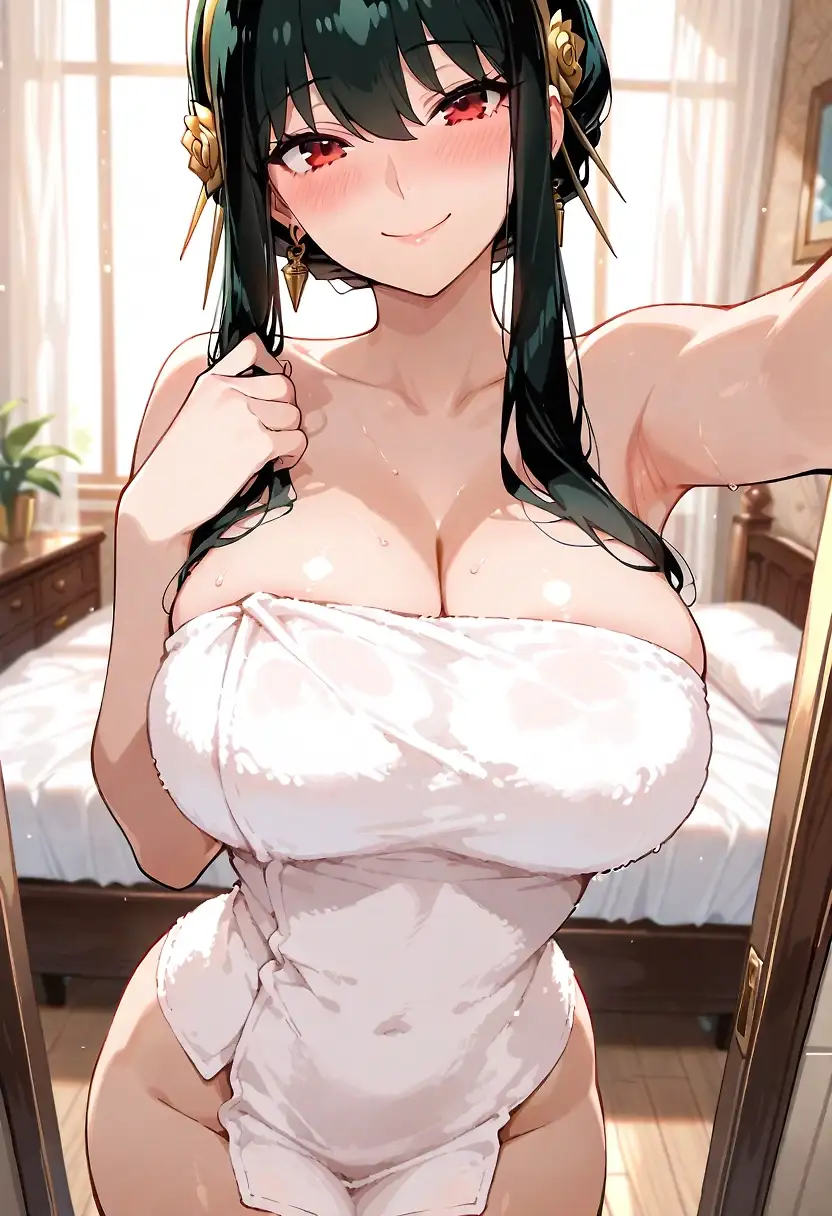 AI art 'Yor Giving Ya'll Some material Spank Bank~' with user description 'The next post is gonna give us new stuff to see!!'