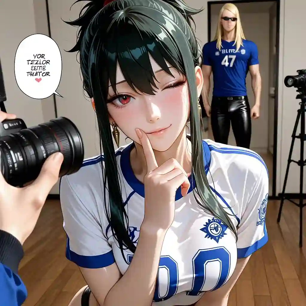 AI art 'Yor Briar join photo shooting party with sport clothes'