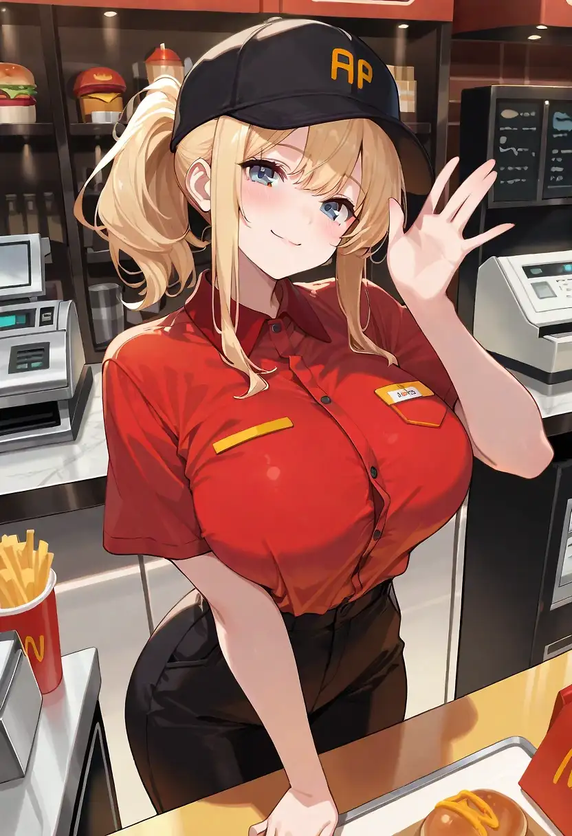 AI art "XXL Double-Titty Burger, 100% Natural w/ Special Sauce. ORDER NOW!"