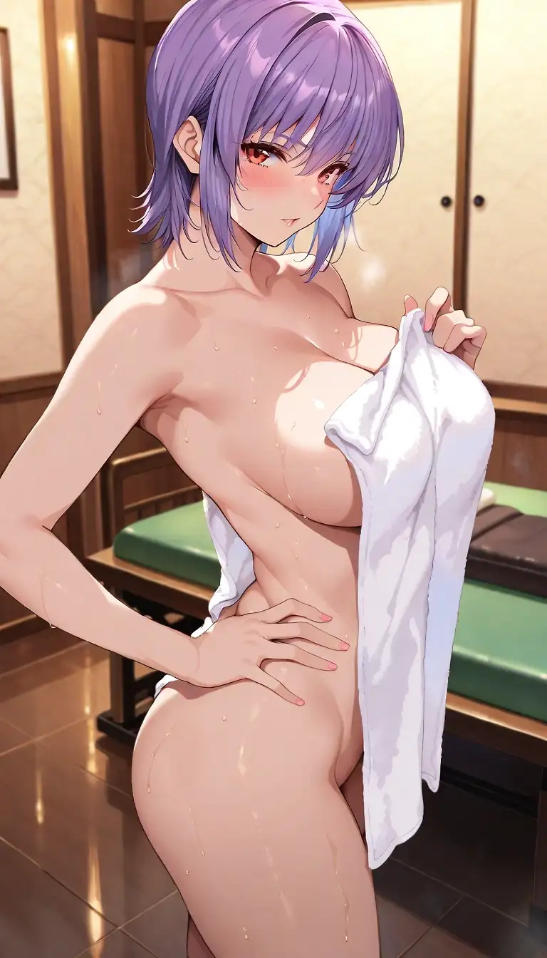AI art "Ayane massage time"