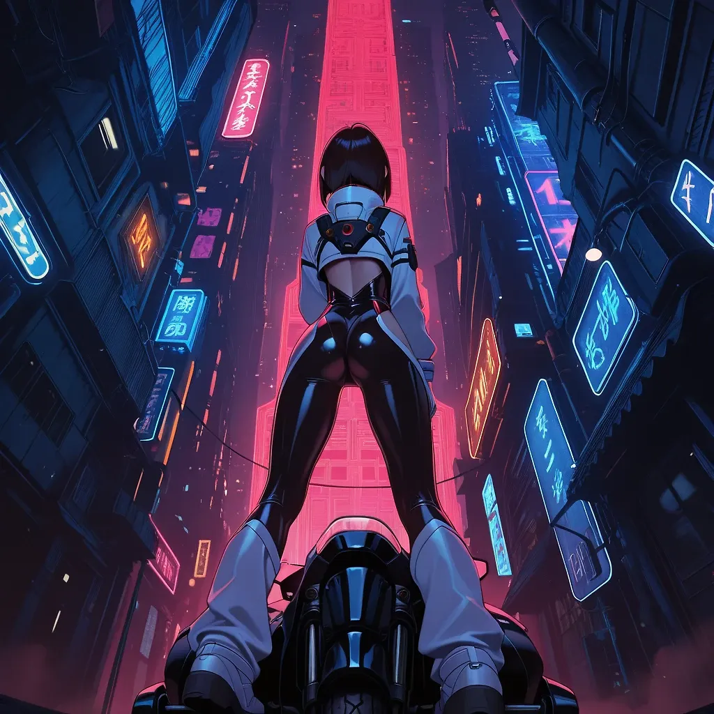 AI art "In the city at night"