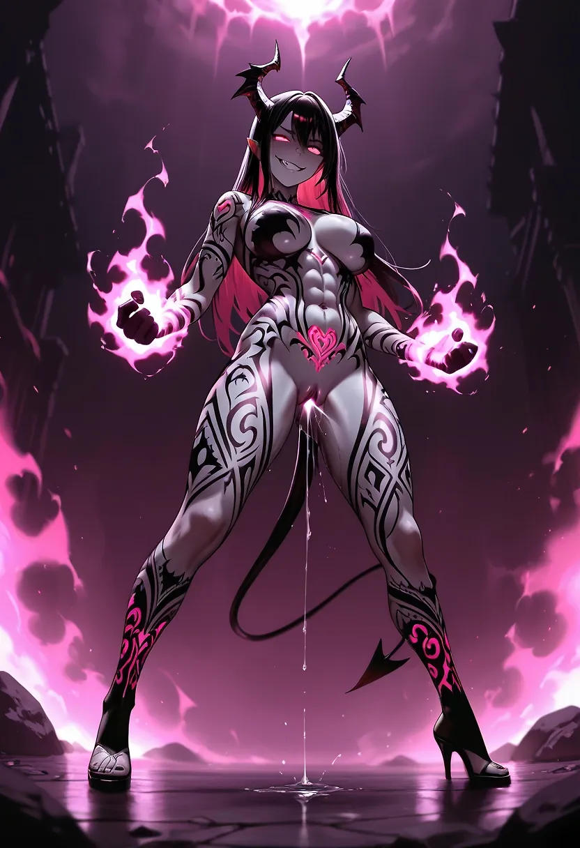 Demon girl absorbing cum to empower herself