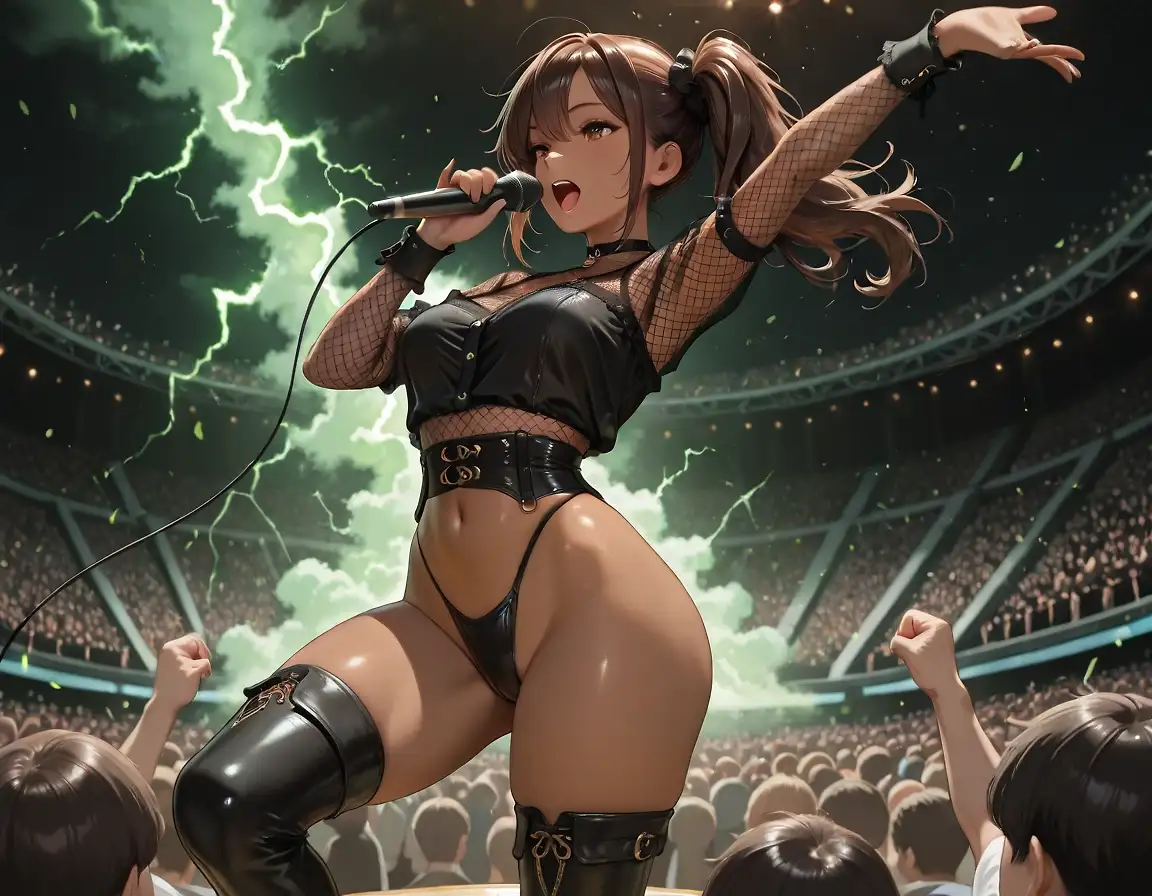 AI art 'Back to work 6/1' with user description 'New Cyndel Vale needs money June 1st. Featuring Mika. It's gonna rock!'