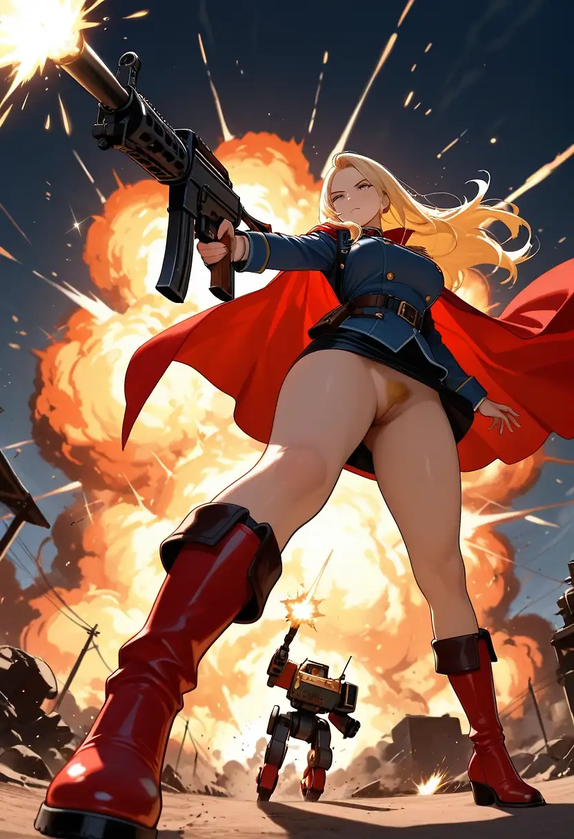 AI art 'Blonde Team One goes in!'