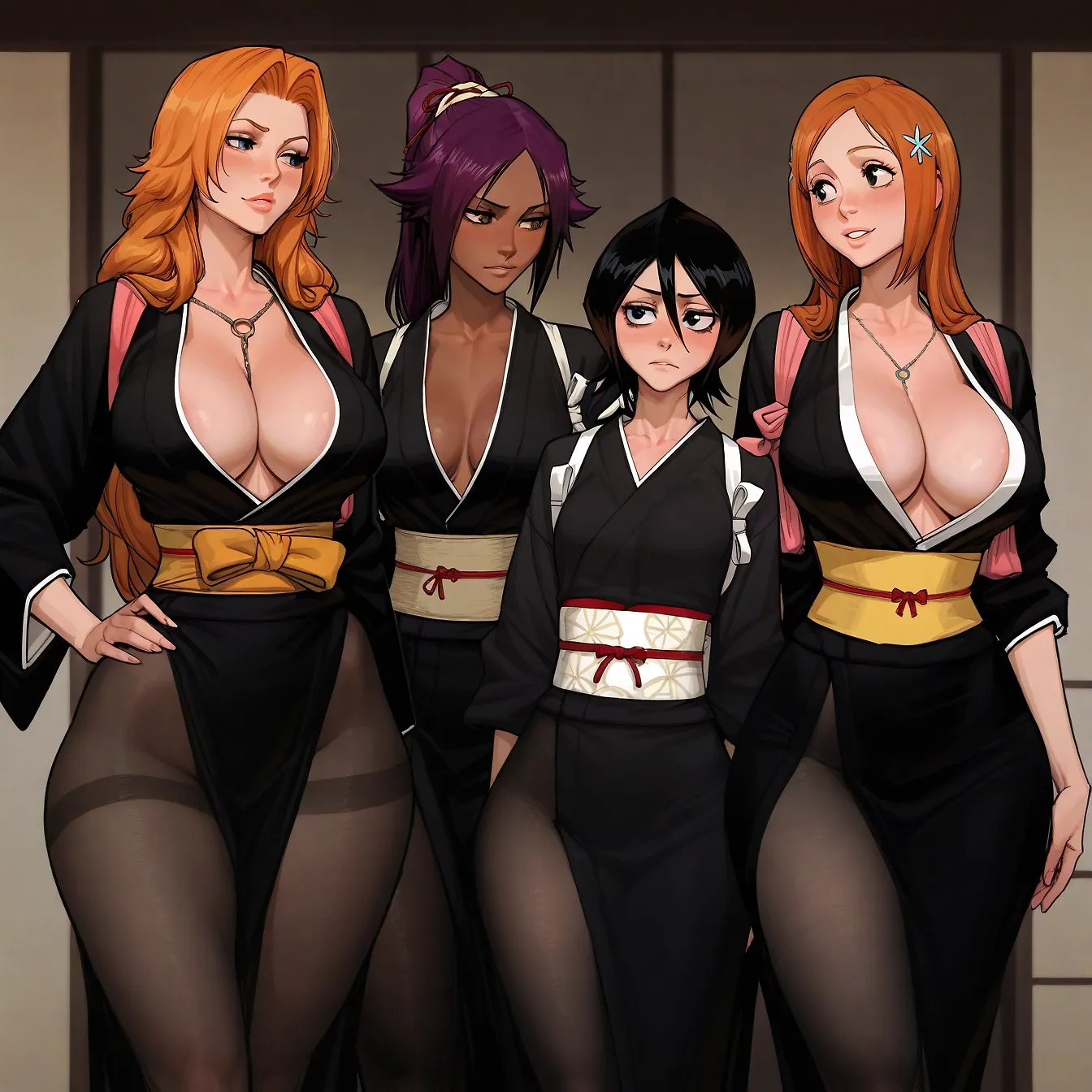 Bleach Girls Posing Together