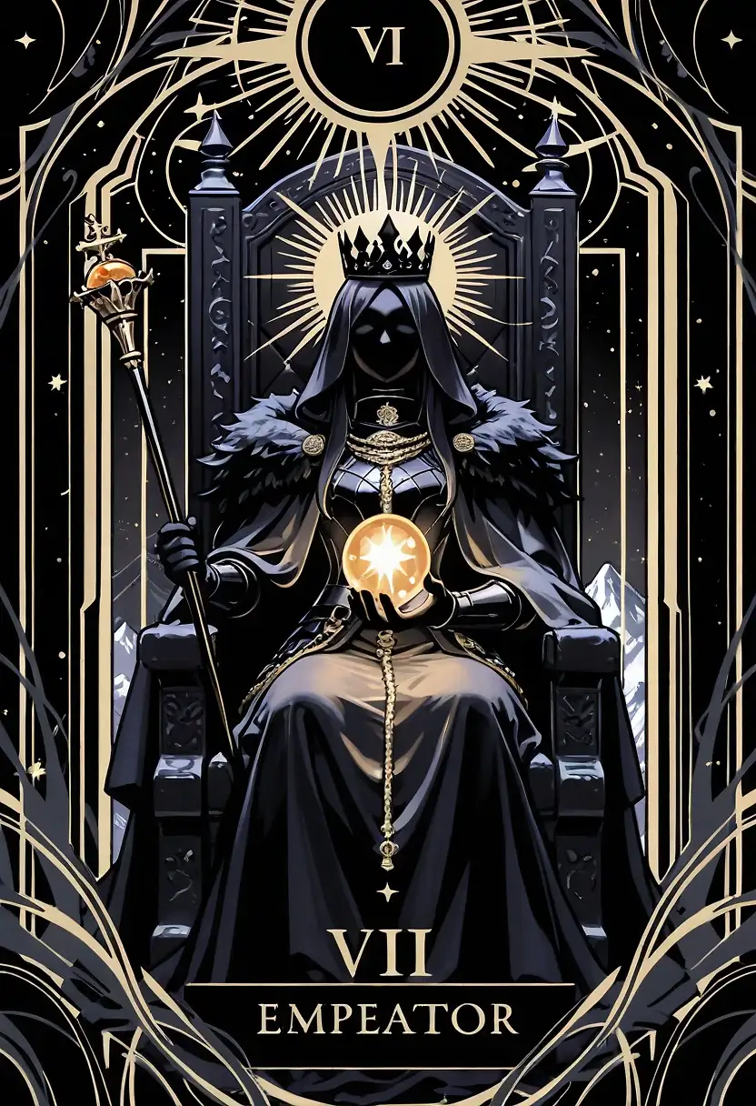 AI art 'The Emperor' with user description 'The corrupt nature of power and authority...

———

I've included a male version too because this major arcana is associated with masculine energy among other things.'