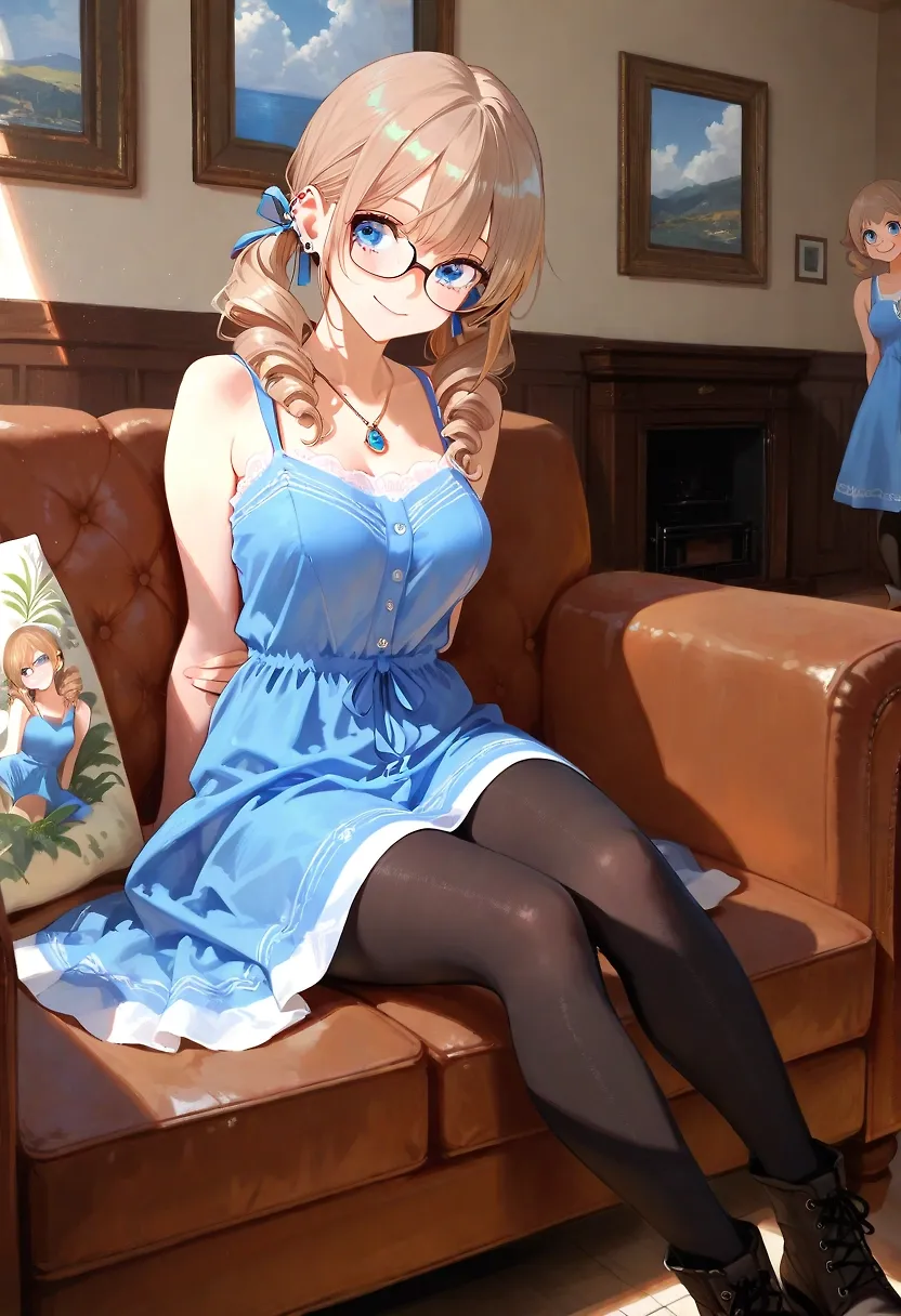 Hana in the living room