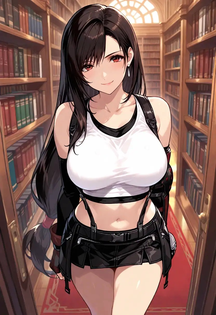 AI art "Tifa Striptease"