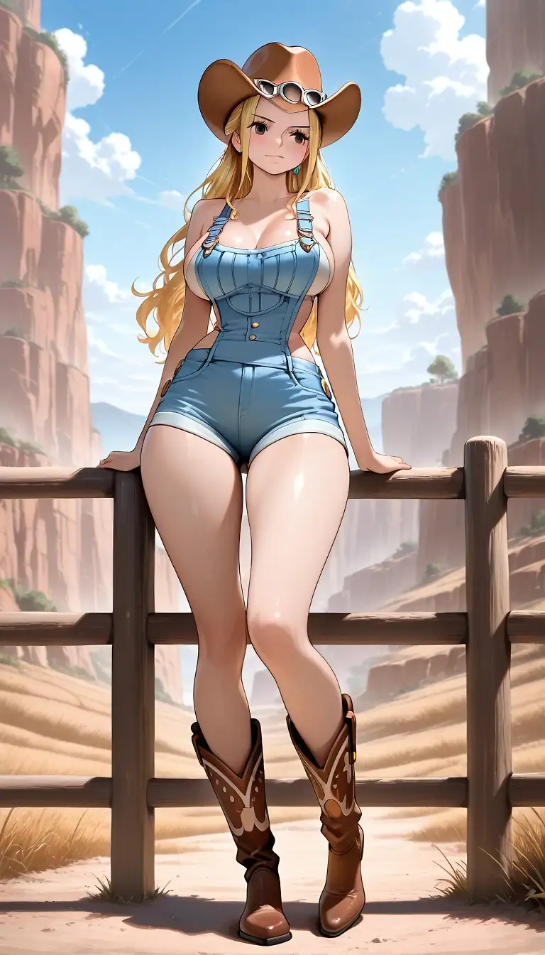 AI art "Blonde Vivi Cowgirl"