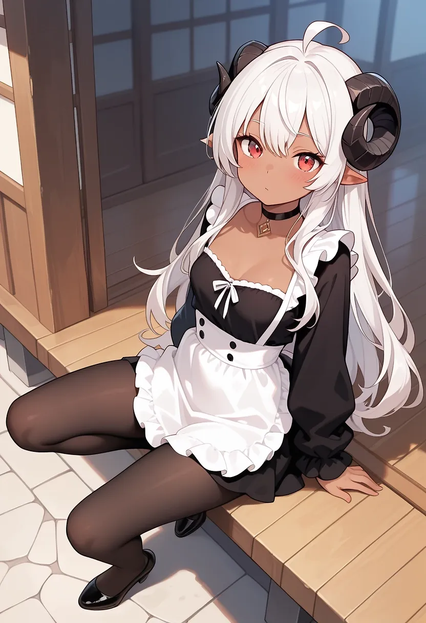 AI art "Luma Has a Question" with user description "Luma is having a hard time picking an outfit for the day, she likes all of them. She wants you to pick your top 3 favorites so she can look her best for your date."