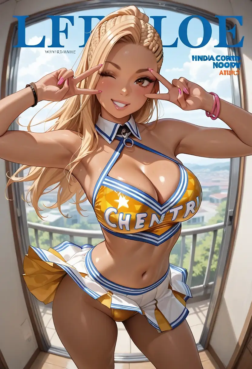 AI art 'My Cover Girl lineup' with user description 'Here's my current lineup of OCs. I'm thinking of making a permanent Native American or Asian woman to the roster. Let me know if you have any suggestions on a new lady:
1. Jennifer, the cheerful one
2. Celest, the strong one
3. Selina, the stylish one
4. Captain Nemesis, the psycho one
5. Haley, the country girl
6. Janice, the city girl
7. Elizabeth, the shy one
8. Suka, the soulless one
9. Cyndel, the (audience-named) Queen of the Waifus!'