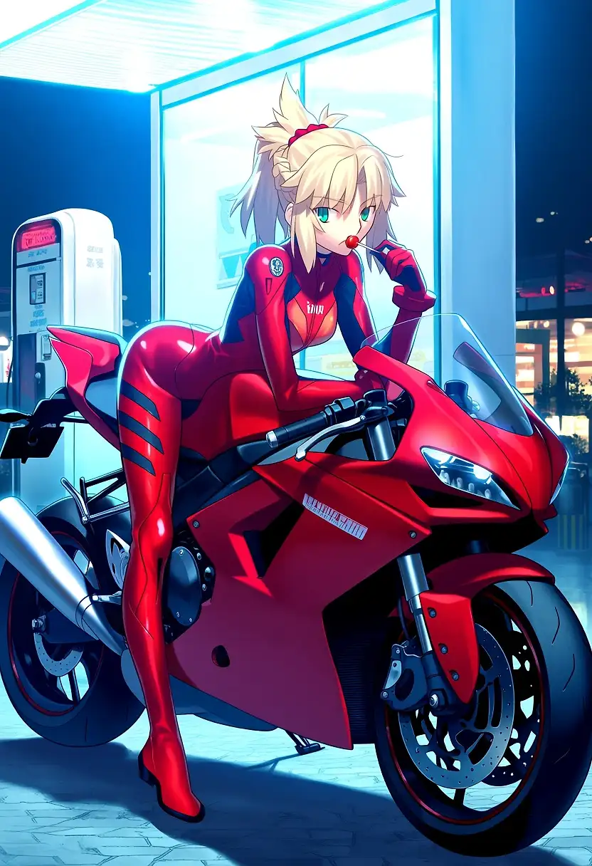 AI art 'Mordred Riding.'