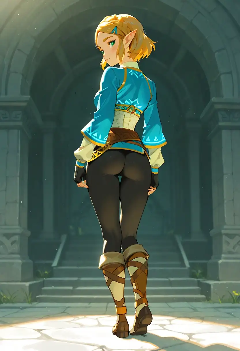 AI art 'Zelda, Fun in forest'