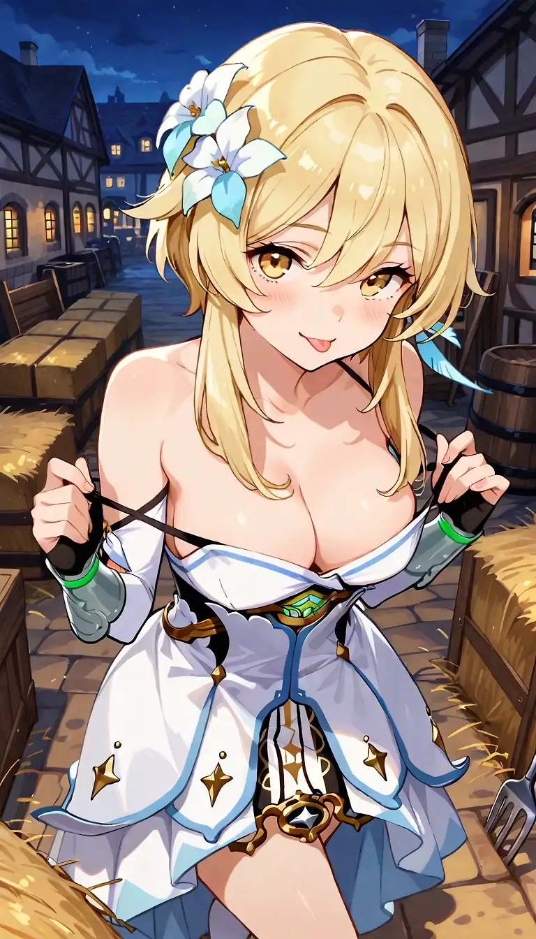 AI art "Farmer girl Lumine"