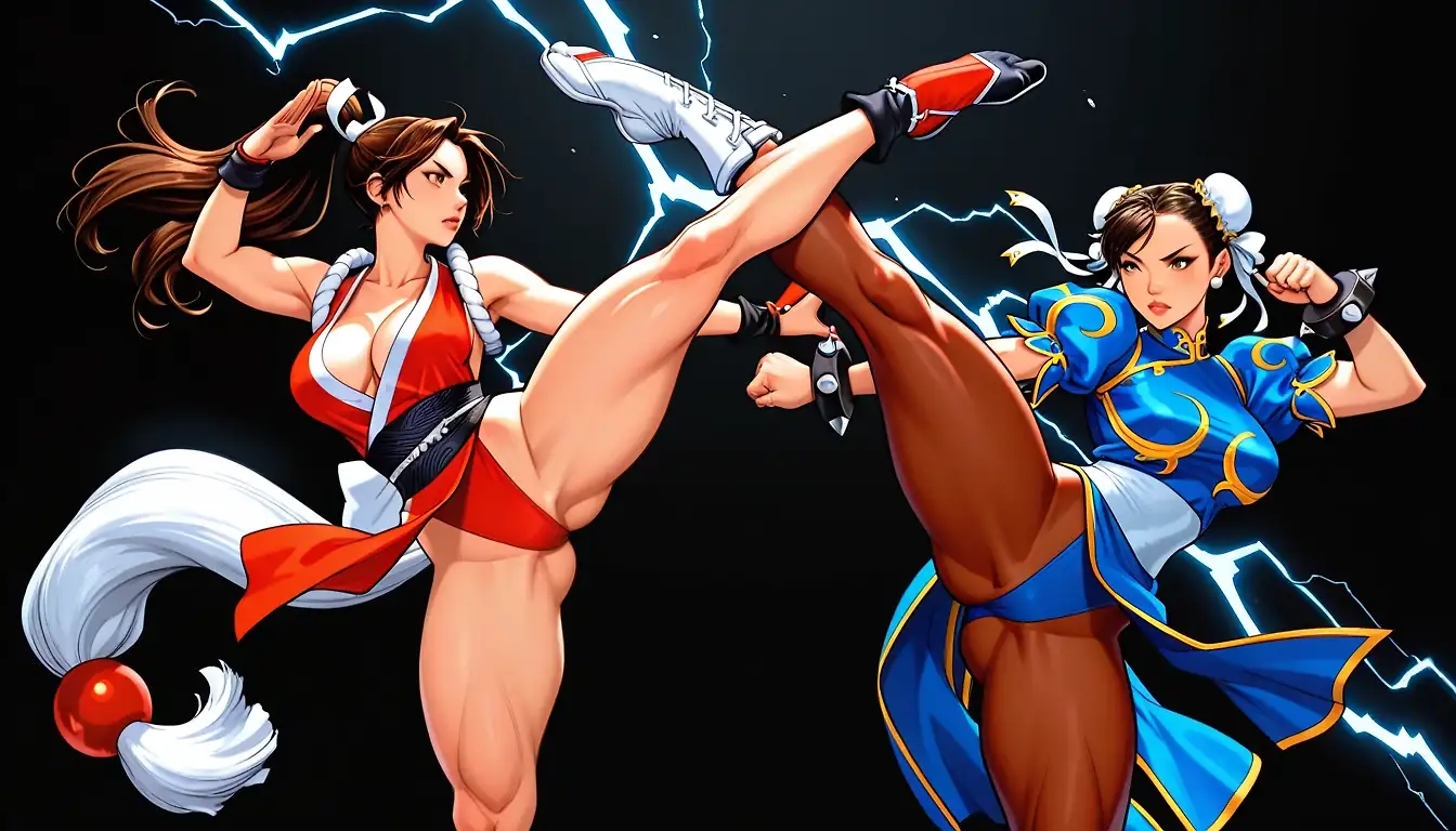 AI art 'chun-li + mai'