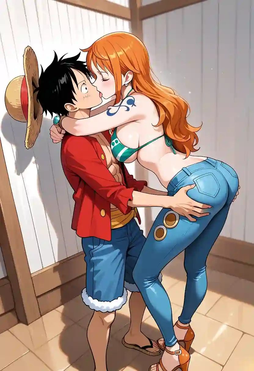 AI art 'Nami loves Luffy'