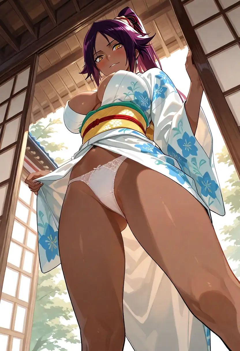 AI art "yoruichi kimono"