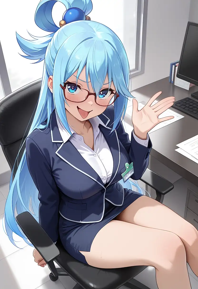 AI art 'Aqua at the office'
