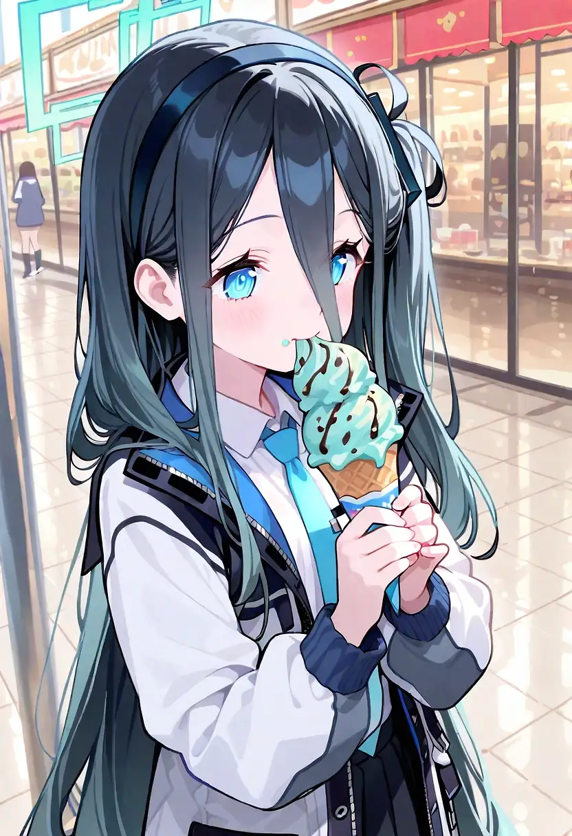 AI art 'Ice cream Date with Aris'