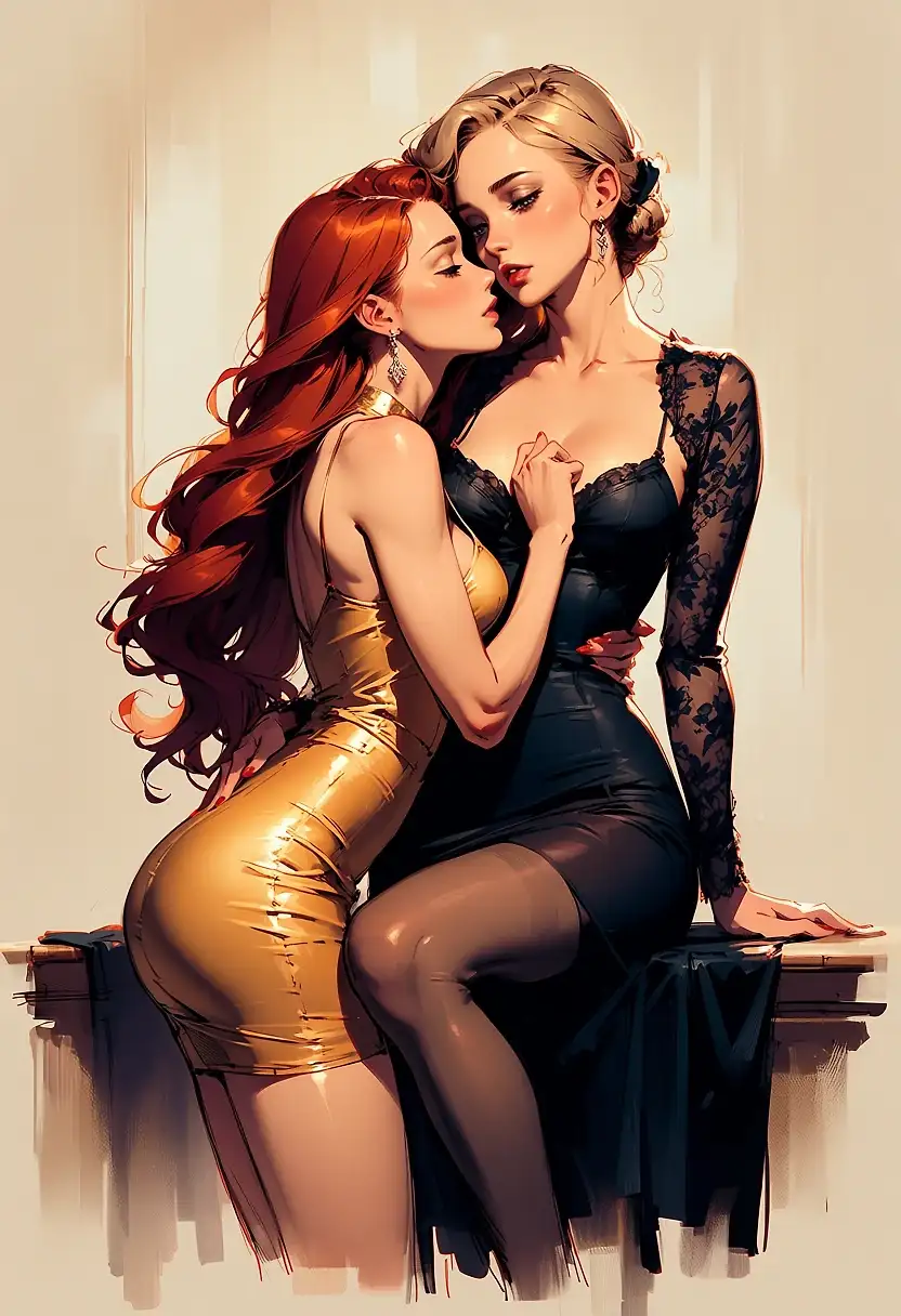AI art 'Red M fancy night out'