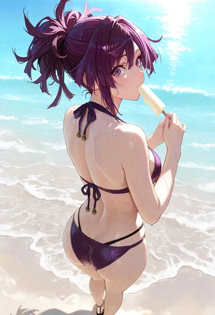 Yuzuriha at the beach
