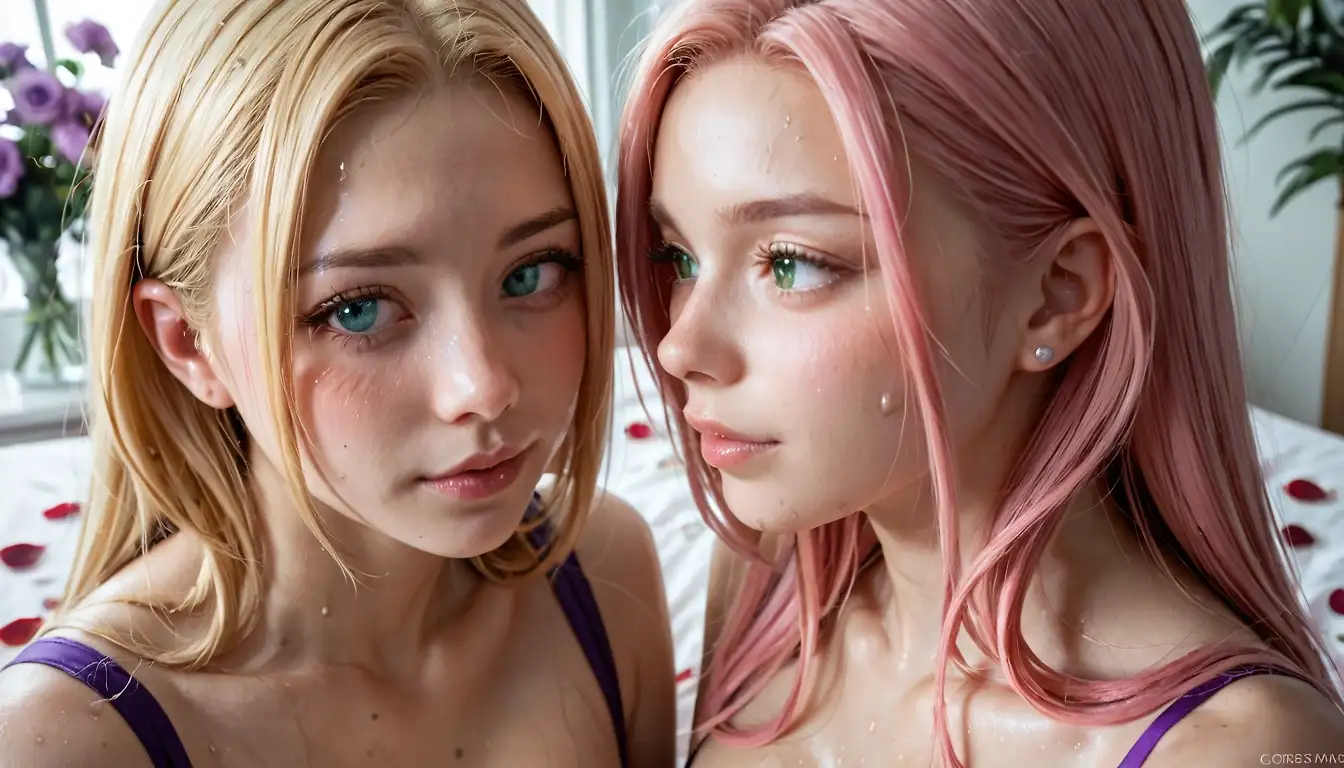 AI art '2 girls' with user description 'https://nsfwaiart420.com/'