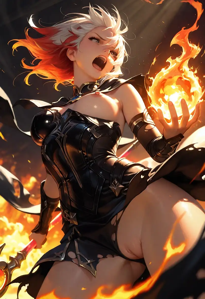 AI art "Rhana : White flame"