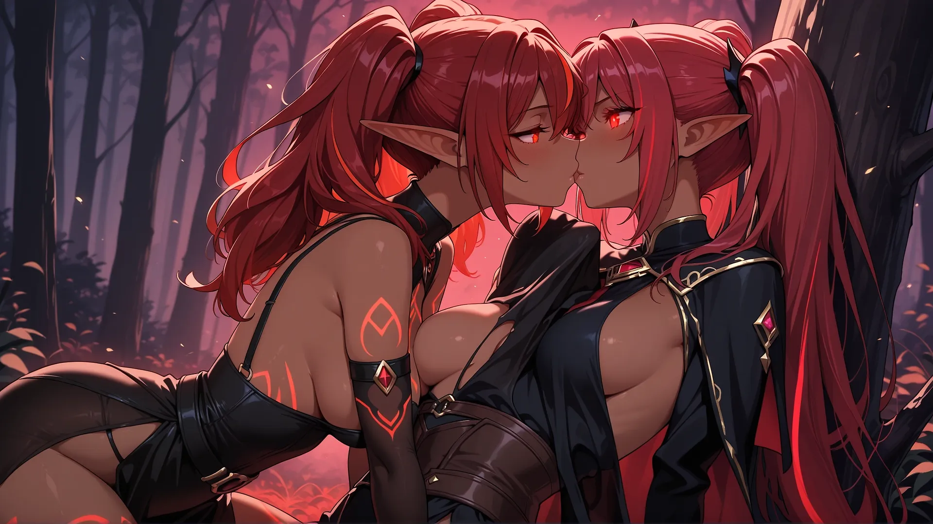 Twins from the Dark Elf Village