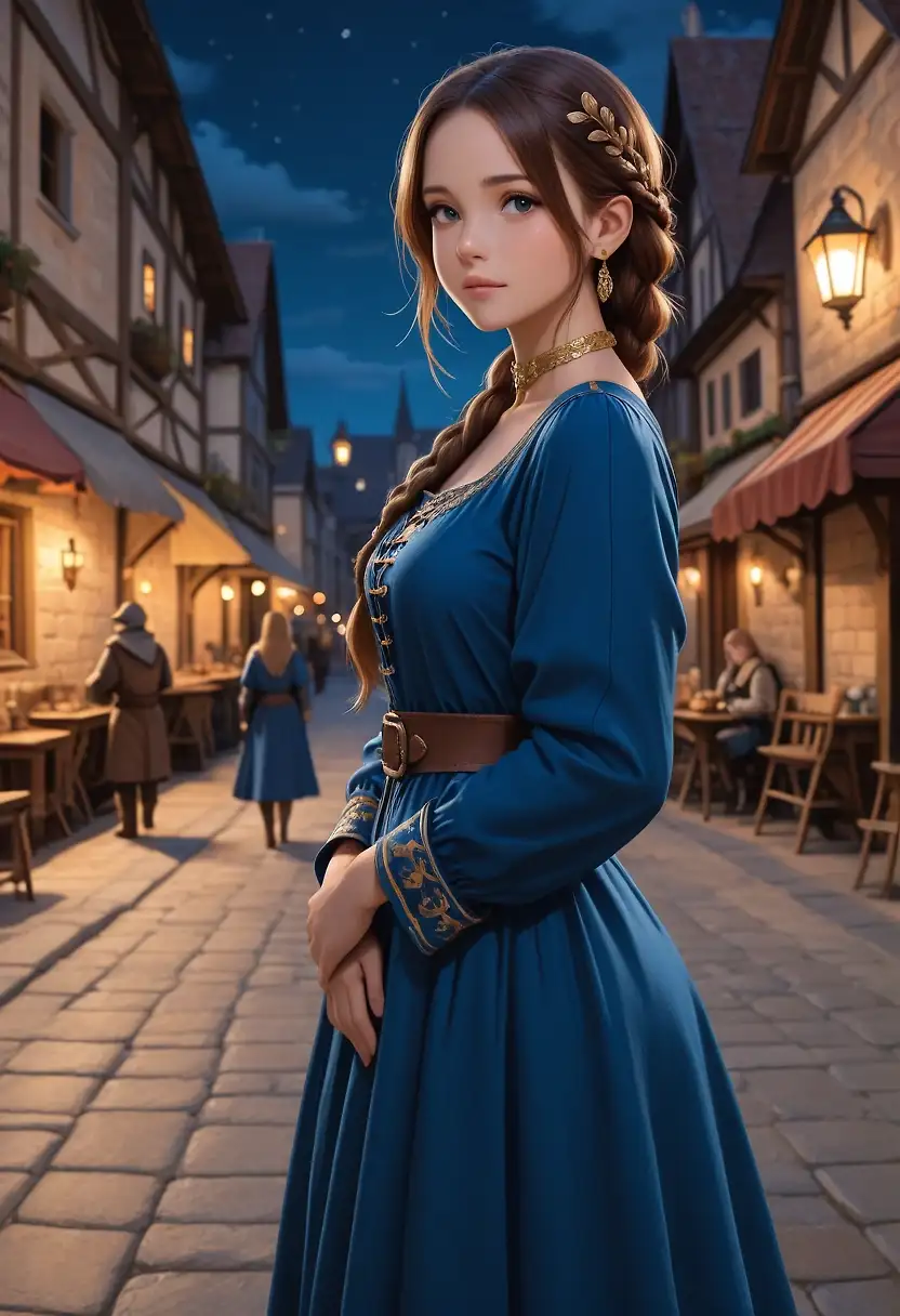 AI art "Nighttime streets"