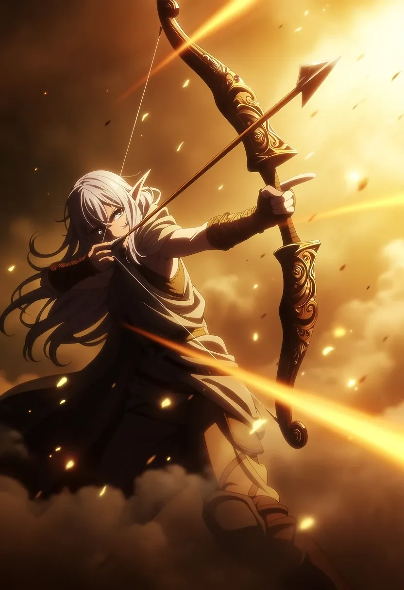 Elven archer in battle