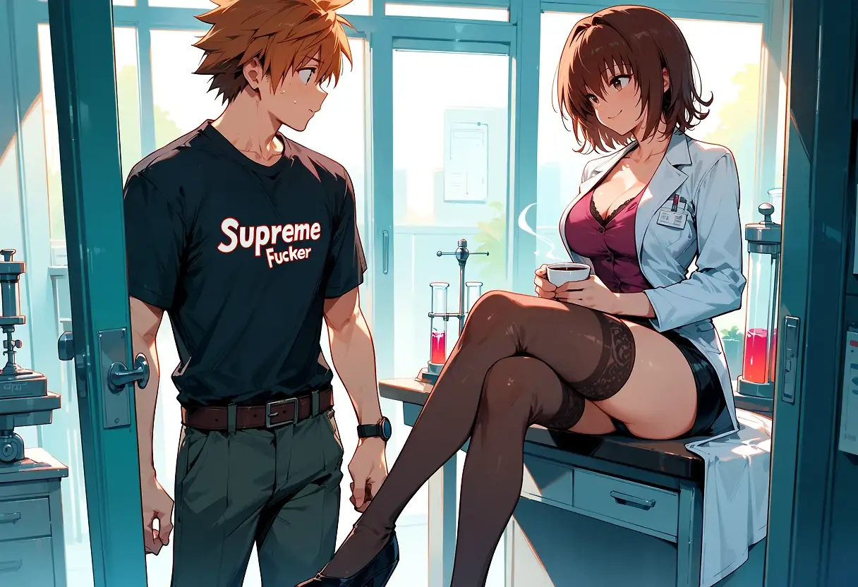 AI art 'Shitpost' with user description 'Mikado: "I'm a bit of a fucker myself"'