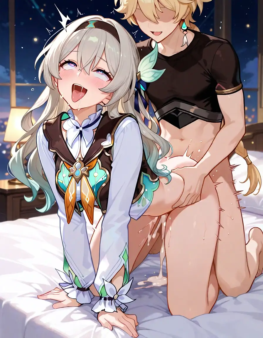 AI art "Aether and firefly"