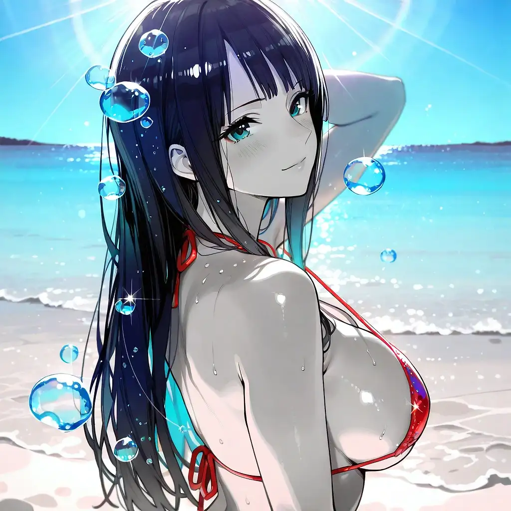 AI art 'Robin in the Beach'