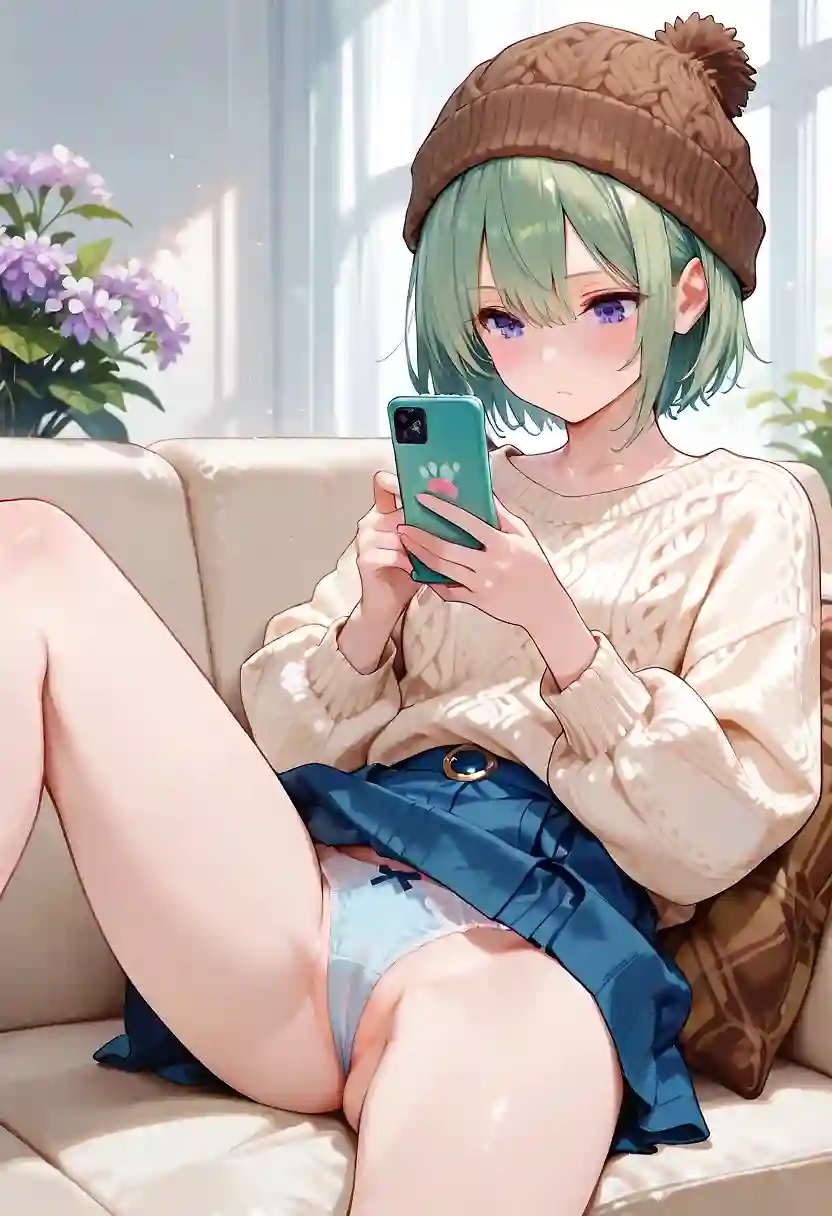 AI art 'Look, Mom, without letting go of the phone.' with user description 'to be continued...'