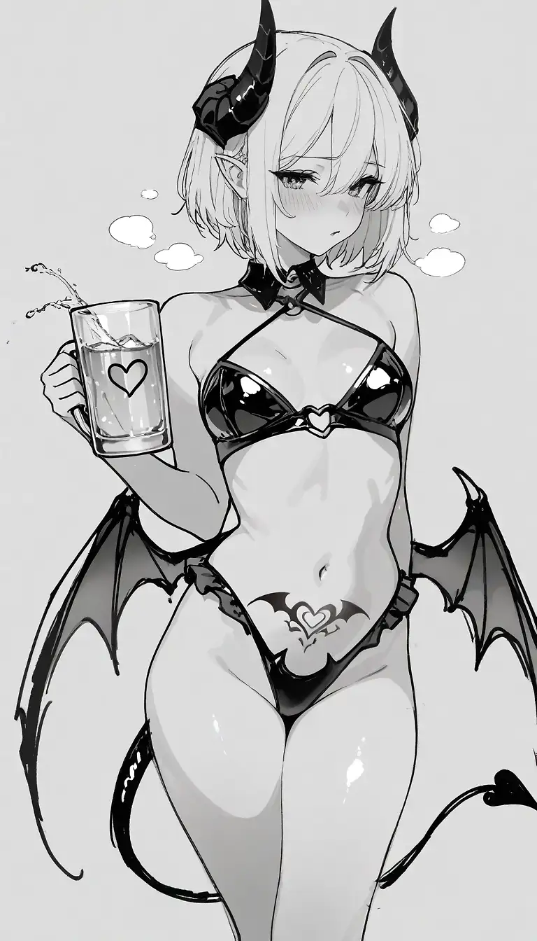 AI art "drink succubus"