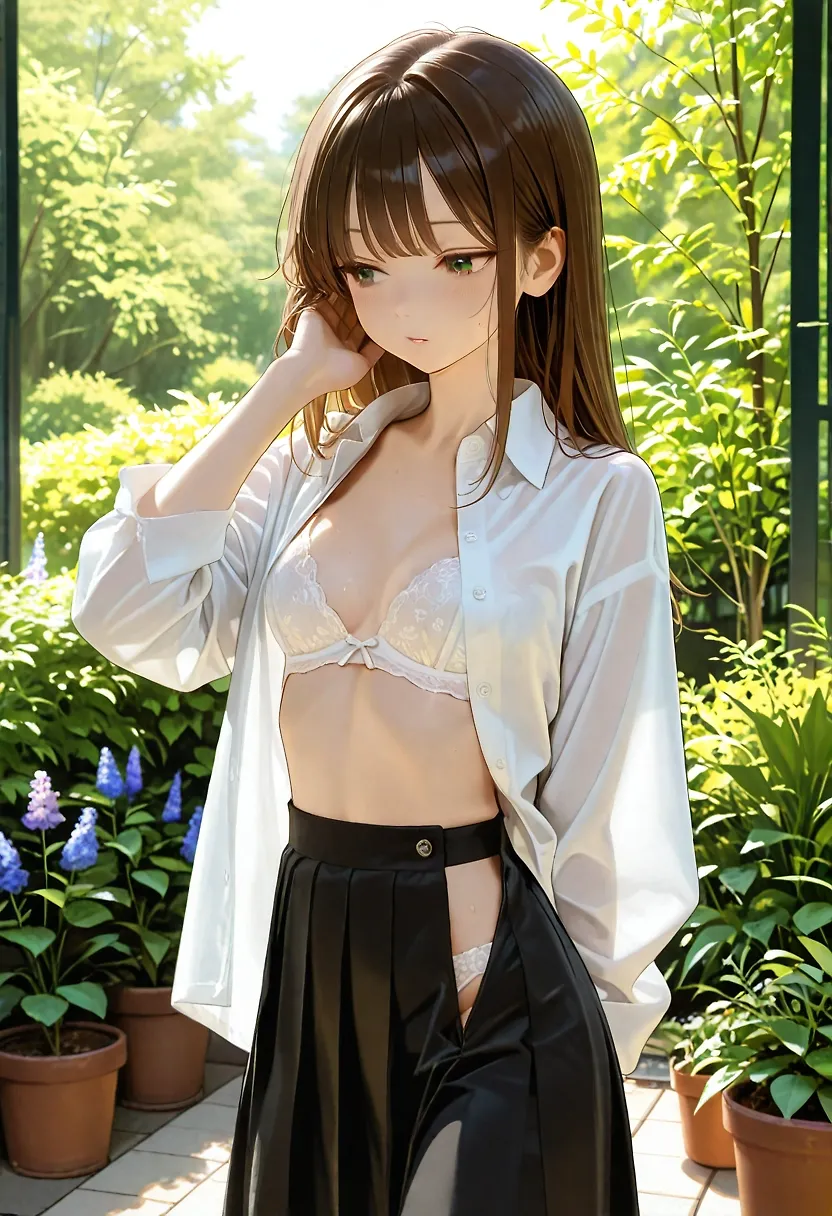 Masturbating in the garden