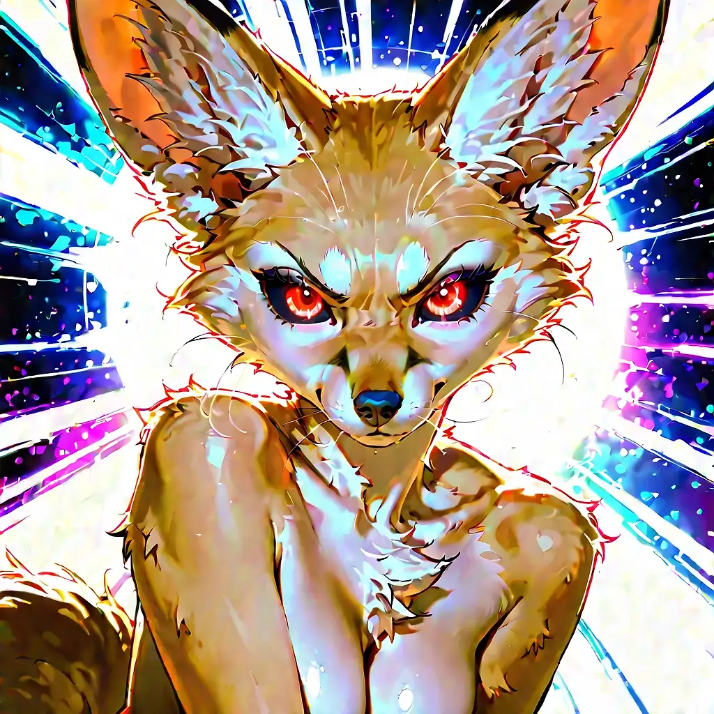AI art 'Triumph and desire' with user description 'Aurie in a moment of triumph accomplished in partnership with ... you'