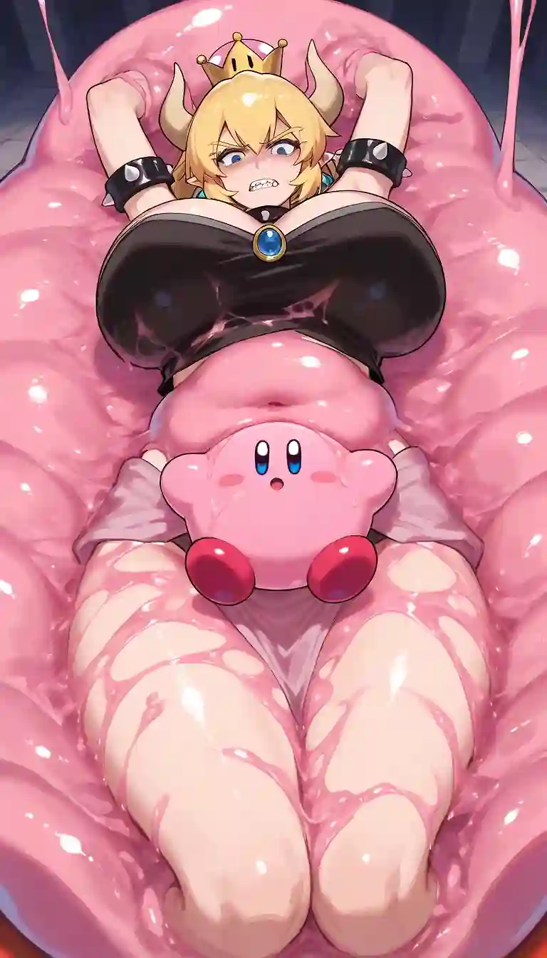 AI art "Bowsette vs Kirby"