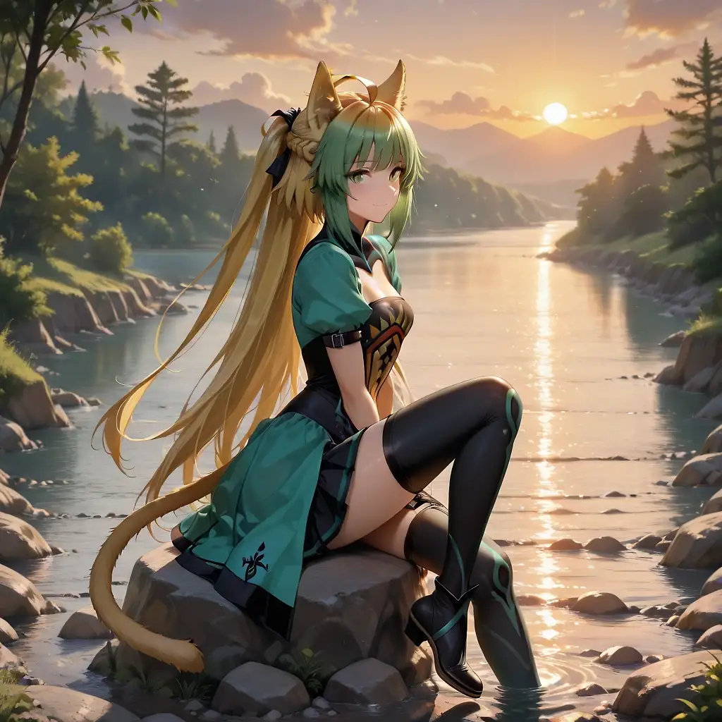 AI art 'Lovely Sunset'