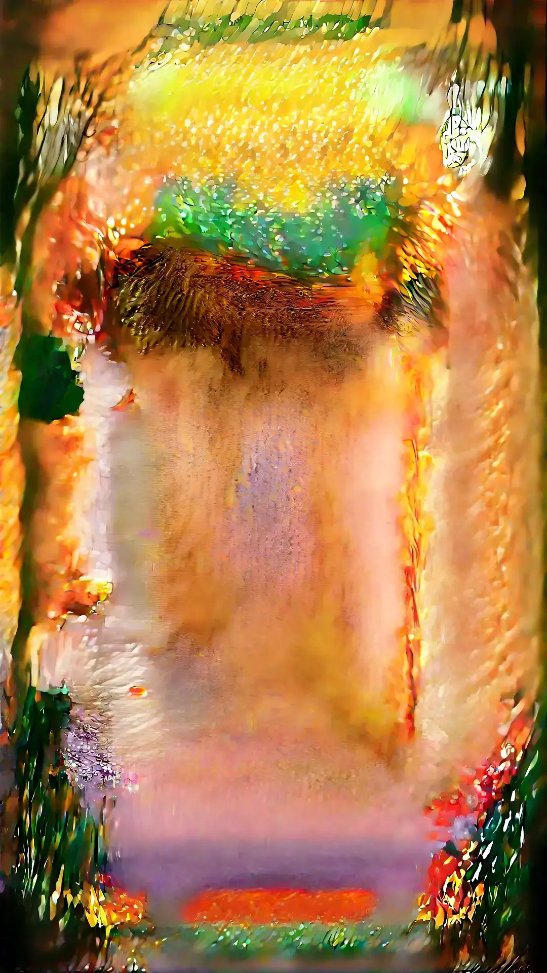 AI art 'um... cool?' with user description 'this is what happens when the ai melts down completely. happens once in a blue moon'