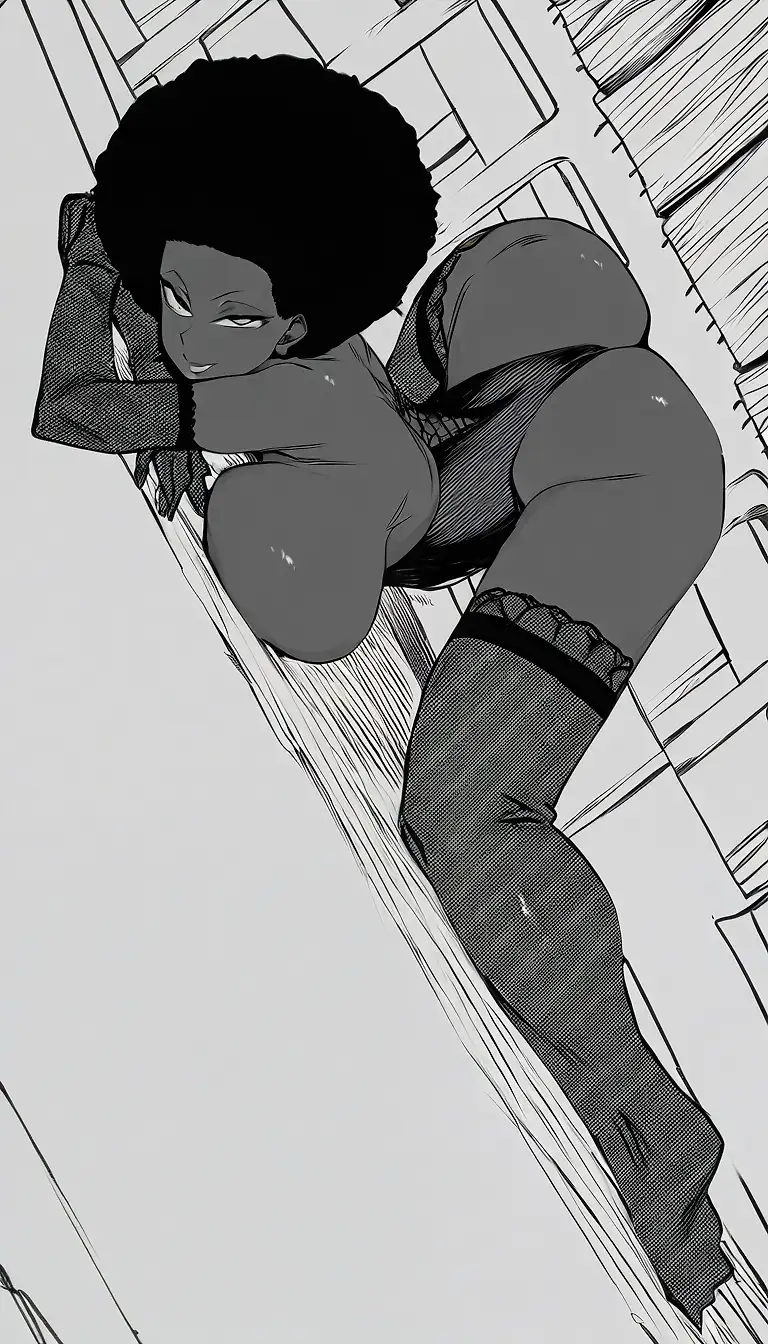 AI art 'Vintage Afro Woman'