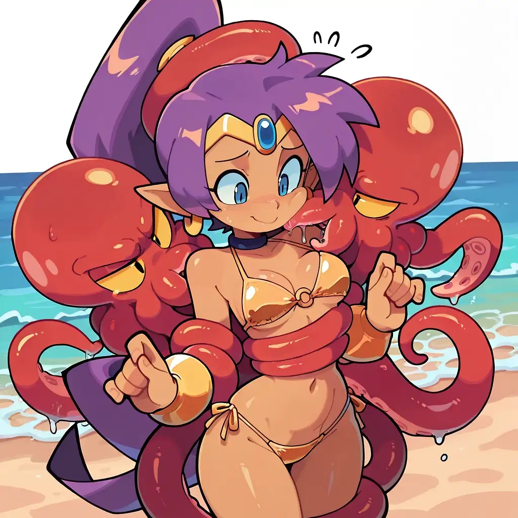AI art "Shantae and the Squids"