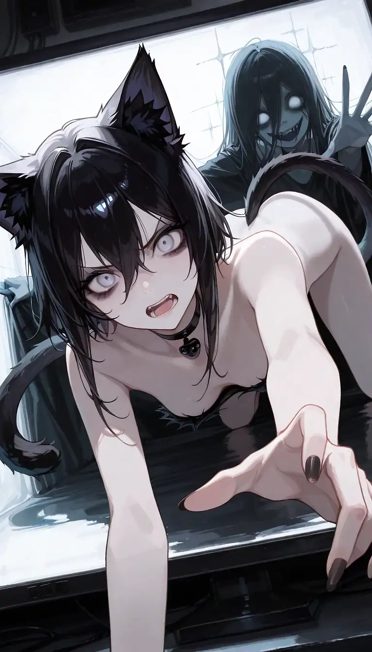 AI art '⭕ Ring : Catghost version' with user description 'Actually, I made a 5 s video clip - yep, it is possible, octs 40 credits, but here is the kicker - videos cannot be posted, yet, crap. Because it looks awesome! 🐱'